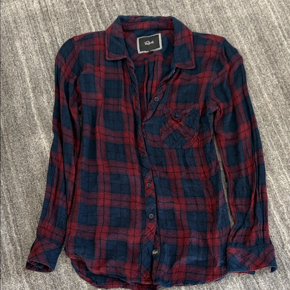 Rails Red and Blue Checkered Shirt